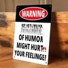 1 Piece of Humorous Warning Tinplate Painting Plaque, Creative Home Decoration, Living Room/study Room Wall Hanging, Fun Slogan