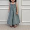 Summer Girls Jumpsuit Loose Children Wide Leg Pants Cotton Baby Girls Sling Pants Fashion Kids Clothes