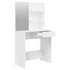 Vidaxl Dressing Table Set, Glossy White, 74.5X40X141 Cm