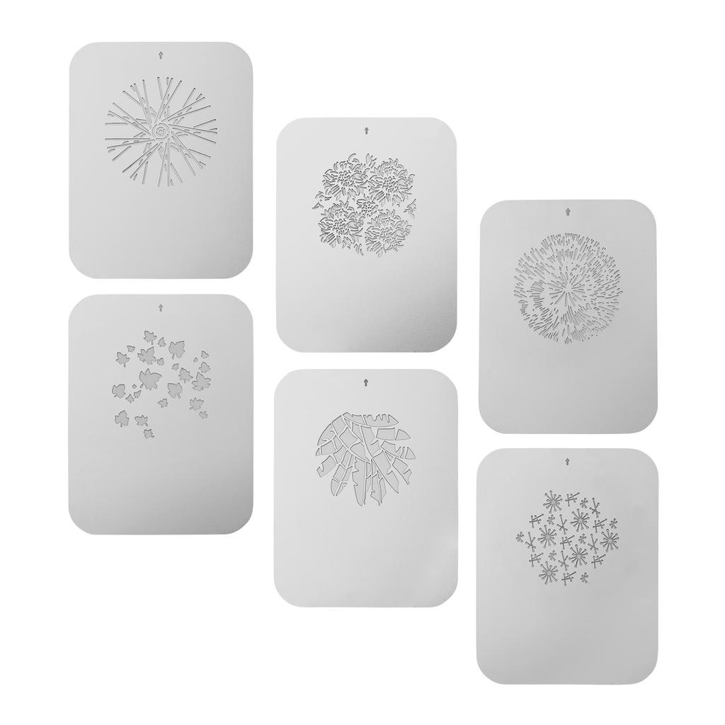 6pcsCelsiusset Gobos Graphics Cards Metal Plates with Hollow Patterns for Optical Snoot Conical Focalize Condenser Art Special Effects Shaped Beam Lig