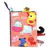 Baby Soft Cloth Book 4 Pages Bright Color Vivid Pattern Educational Skill Development Crinkle Cloth Book