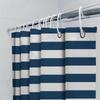 Gerahmter Auffälliger Blau Weißer Duschvorhang Mit Streifen Perfekt Für Ihre Badezimmerdekoration Premium Stoff Duschvorhang Wasserdicht