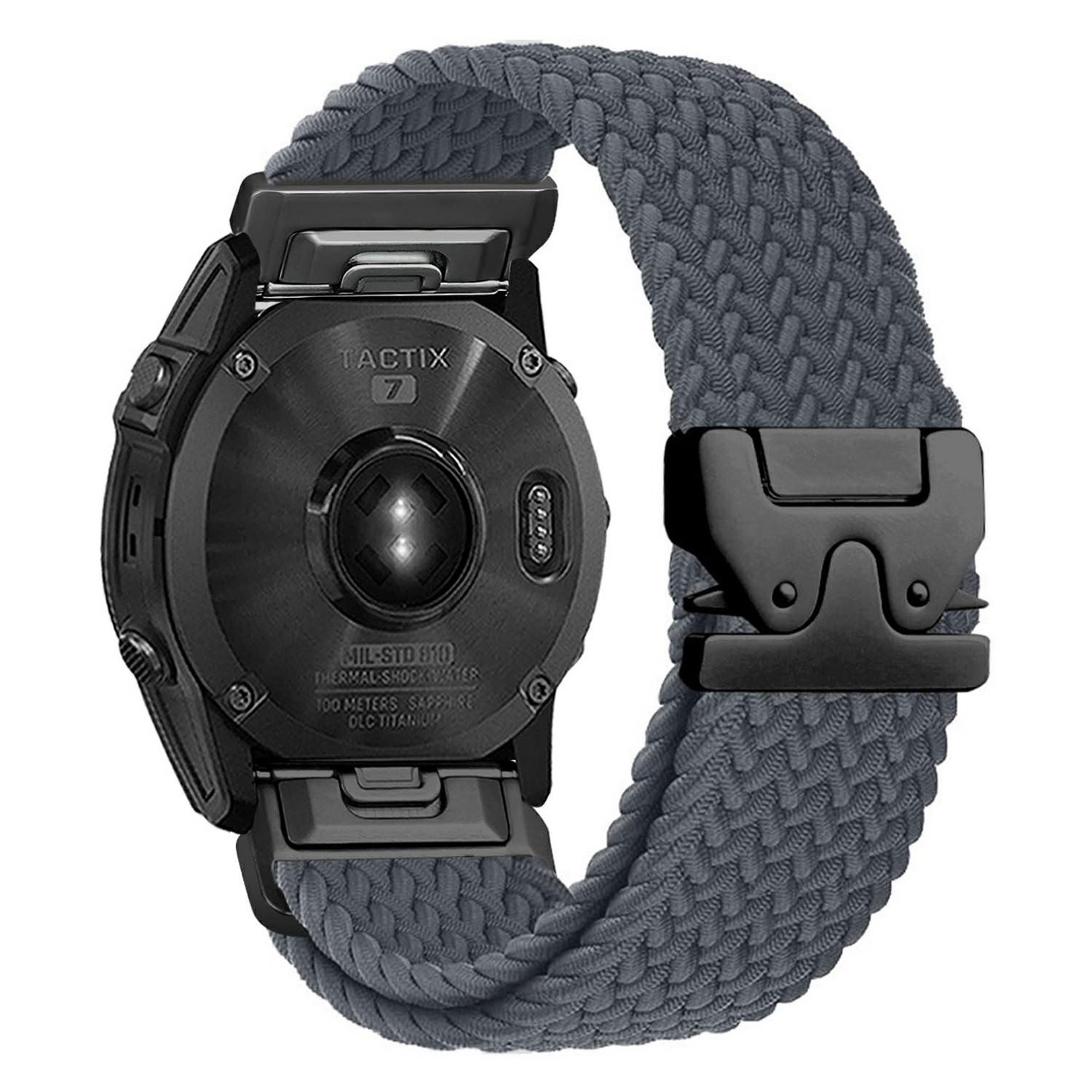 26mm Nylon Strap for Garmin Fenix 7X/7X Pro/6X/6X Pro/5X Plus Parachute Buckle Quick Release Watch Band