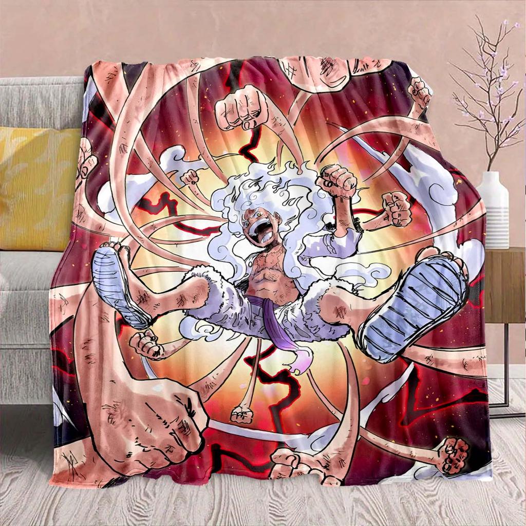One Piece Anime Flaneldecke - Weich Warm Perfekt für Sofa, Bettwäsche Camping Reisen Büro Heimdekoration -QJY
