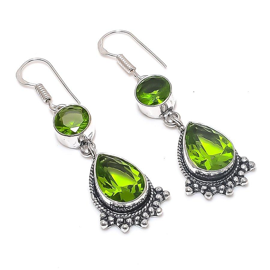 

Peridot Gemstone 925 Sterling Silver Earring 2.05