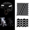 Invisible Black Reflective Helmet Tape Arrow Pattern Scratch Resistant Durable Reflective Film Stickers for Motorcycle Outdoor Riding