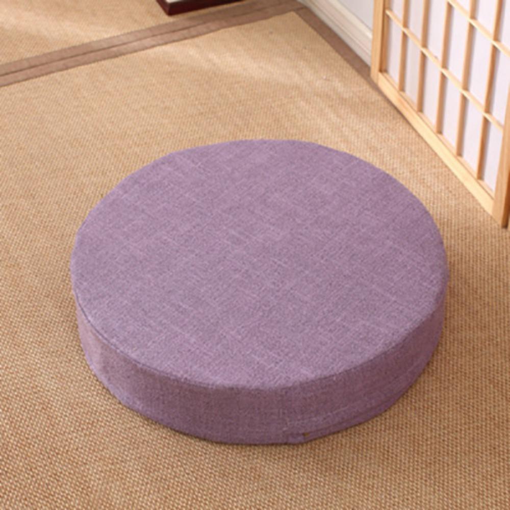 New 40x6cm Tatami Meditation Cushion Linen Thicken Yoga Stretching Cushion Round Removable Window Cushion Machine Washable