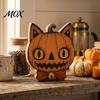 Textured Wood Craft Ornaments Halloween Wooden Ornaments, Distressed Pumpkin/Cat Decorations, Desktop & Wall Premium Solid Art Decors for Autumn