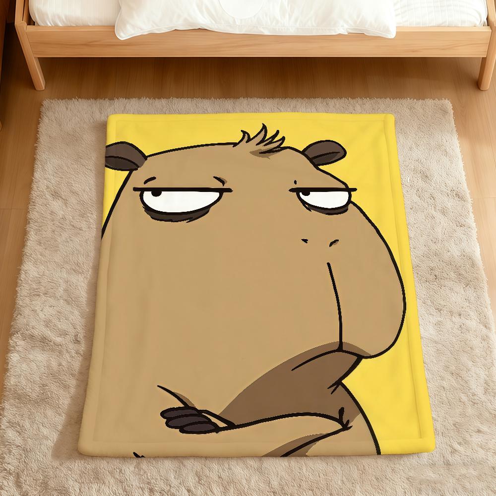 Cute Funny Tiger Crocodile Capybara Flannel Soft Warm Plush Blanket Sofa Living Room Pet Hogar Bedroom Gift Home Car Portable