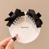Black Elf Ear Bow Hair Claw Clip - Princess Style Hair Accessory