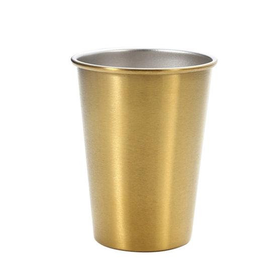 Trinkgeschirr BPA-frei, umweltfreundlich, 350 ml, einlagig, Trinkbecher aus Edelstahl für den Haushalt, Wasserbecher