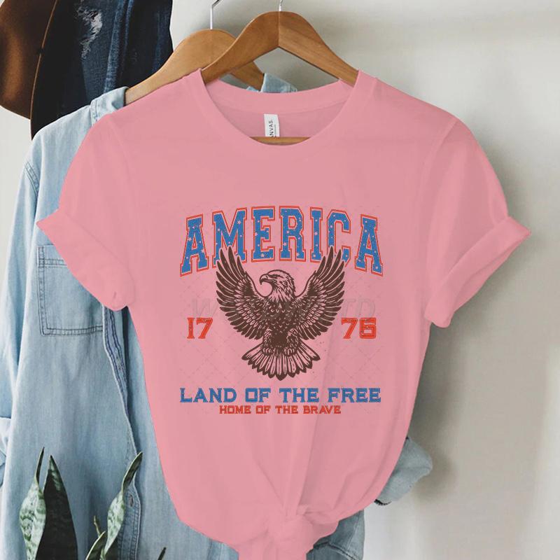 USA Flag Fashion Summer T-shirts Amerika 1776 Short Sleeve Tee 4th of July Vintage T Shirts Men Women Casual July 4th Top Tees