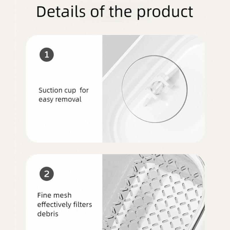 Sink Drain Colander for Kitchen, Bathroom Sink Strainer Thickened Mesh Sink Mount Mount Dripping Drain Soap Holder