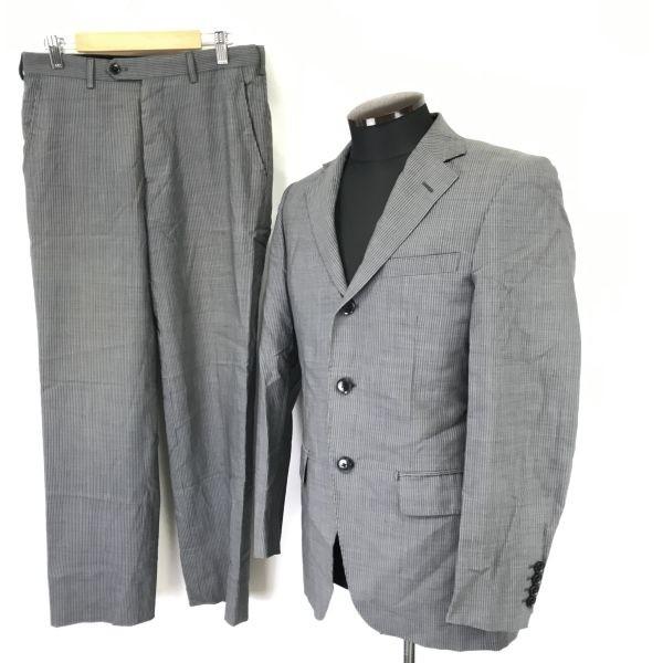 INHALE EXHALE Spring Summer Setup Single Suit Jacket Size 36 Women’s S Gray Stripe(USED)