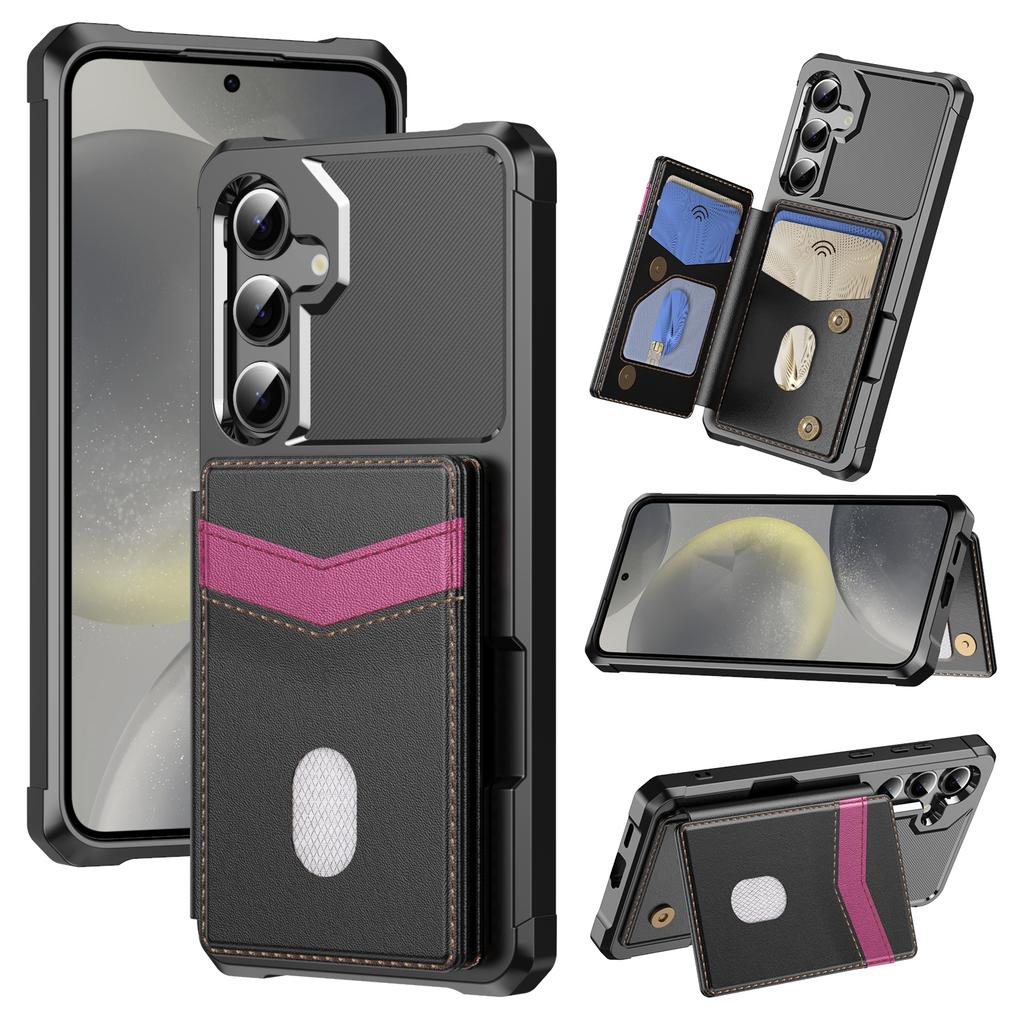 For Samsung Galaxy S25 FE Case RFID Blocking Card Slot Kickstand Leather + TPU Phone Cover