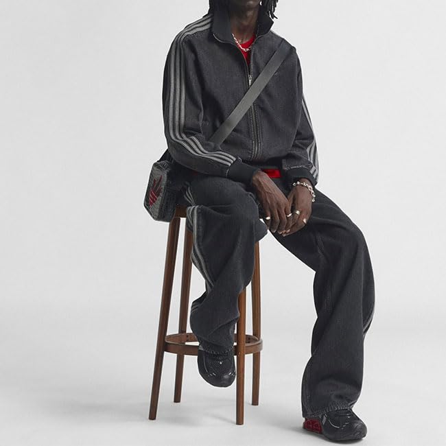 adidas Originals Firebird Trainingsjacke Schwarze Jeansjacke KD1516 Jeans Herren [M-Schwarz (KD1516)]