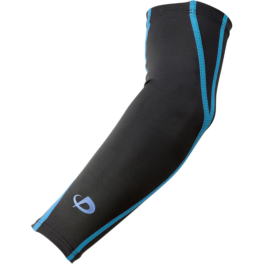 Phiten Sports Sleeve X30 Arm Sleeves 2-Pack Black/Blue M Size for Running Volleyball Tennis Badminton