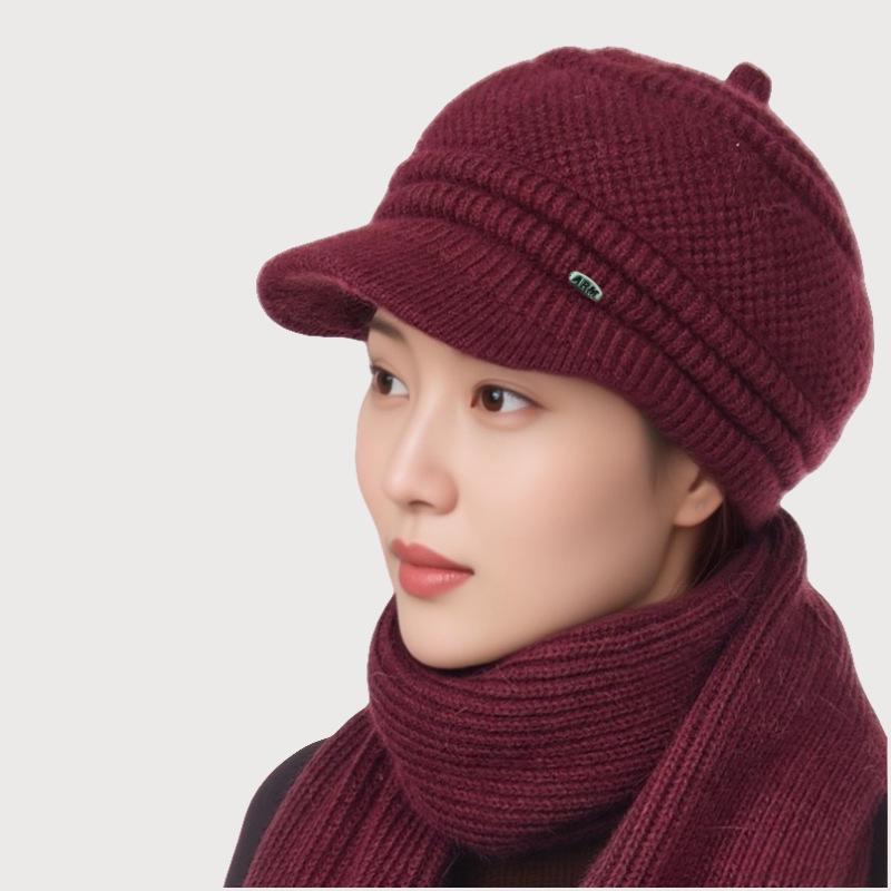 Fleece-Lined Wool Beret for Women: Warm, Thick, and Stylish for Autumn and Winter