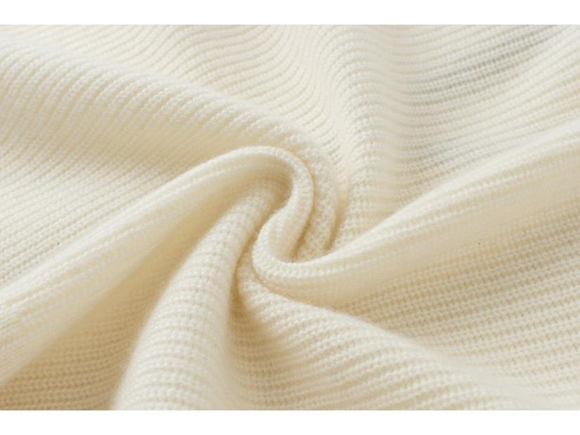 European & American Style Grey Hand-Stitched Cashmere Cardigan Sweater Coat