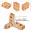 Double Hole Wood Block 6 Holes Friction Block Physical Mechanics Demonstration Teaching Equipment School Supplies