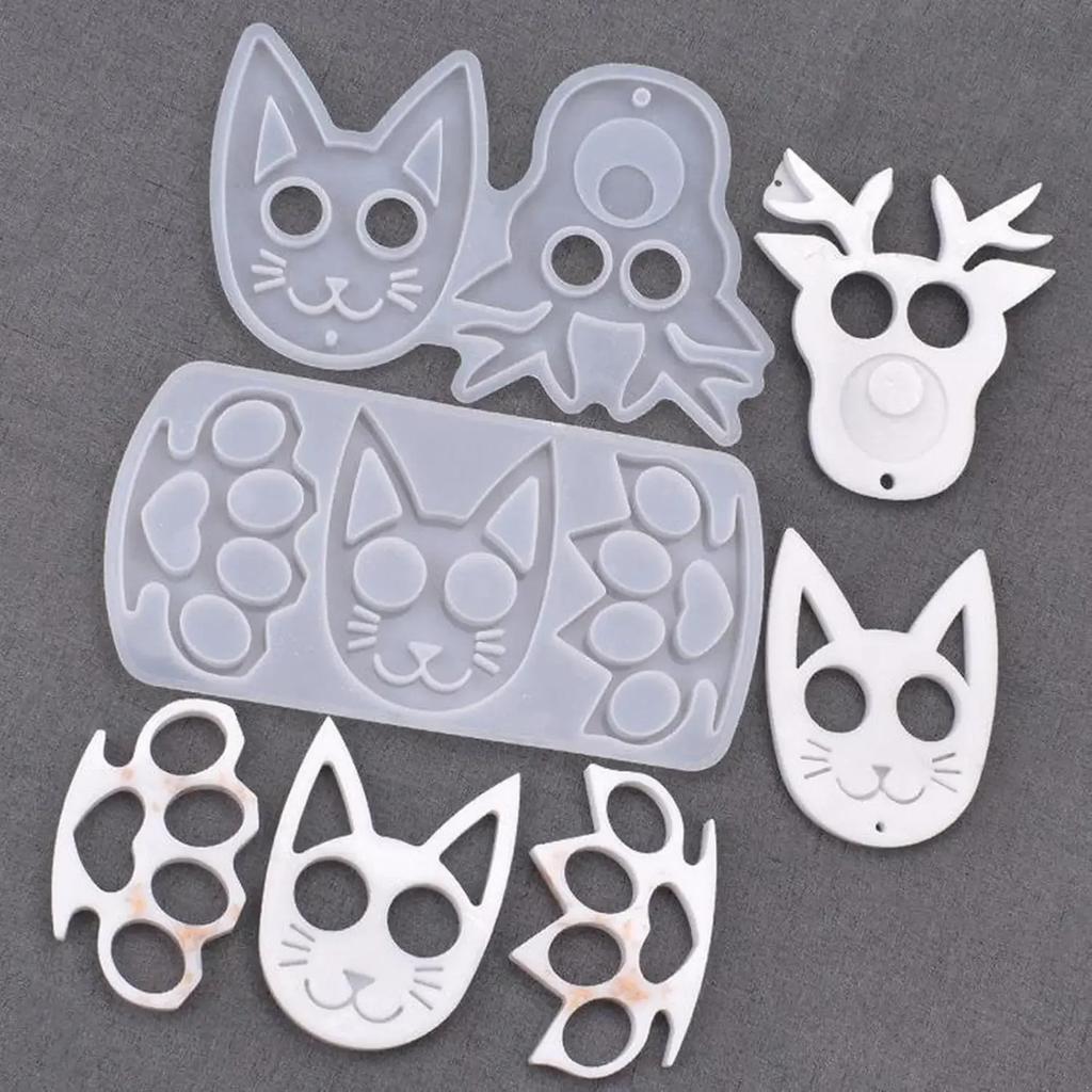 2026 New Brass Knuckle Reusable DIY Epoxy Silicone Mold Finger Tiger Ring Sleeve Mirror Mold (1Pcs) for Crafting