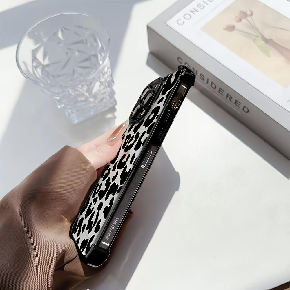 Leopard Pattern Transparent Phone Case Suitable for iPhone 17,16,15,14,13,12,11 Pro/Max/Plus Anti Drop and Shockproof Back Cover