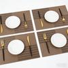 Pvc Rectangular Dining Placemat With Geometry Pattern For Restaurant Decor
