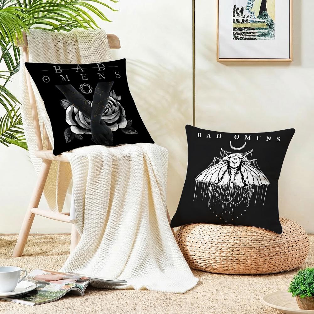 Heavy BBad OmensS Cushion Cover Breathable and skinfriendly linen pillowcase square removable and washable cushion
