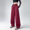 Women's High-Waist Wide-Leg Sweatpants: Autumn/Winter Thickened Velvet Casual Pants