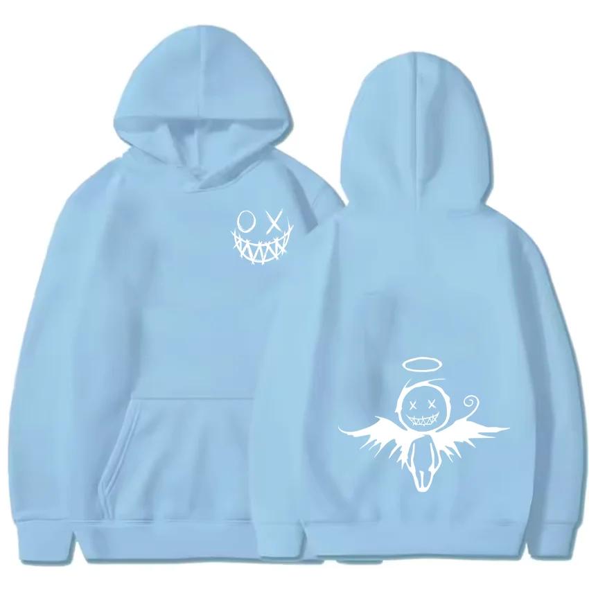 Autumn and Winter New Smiling Angel Hoodie, Hip-hop Street Classic Hoodie, Outdoor Fashionable Casual Long Sleeved Warm Hoodie