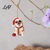 Fashionable Cute Dog Keychain Gift Crown Acrylic Keychain 2D Flat Backpack Lightweight Hanging Ornament Charm Animal Key Ring with Lanyard