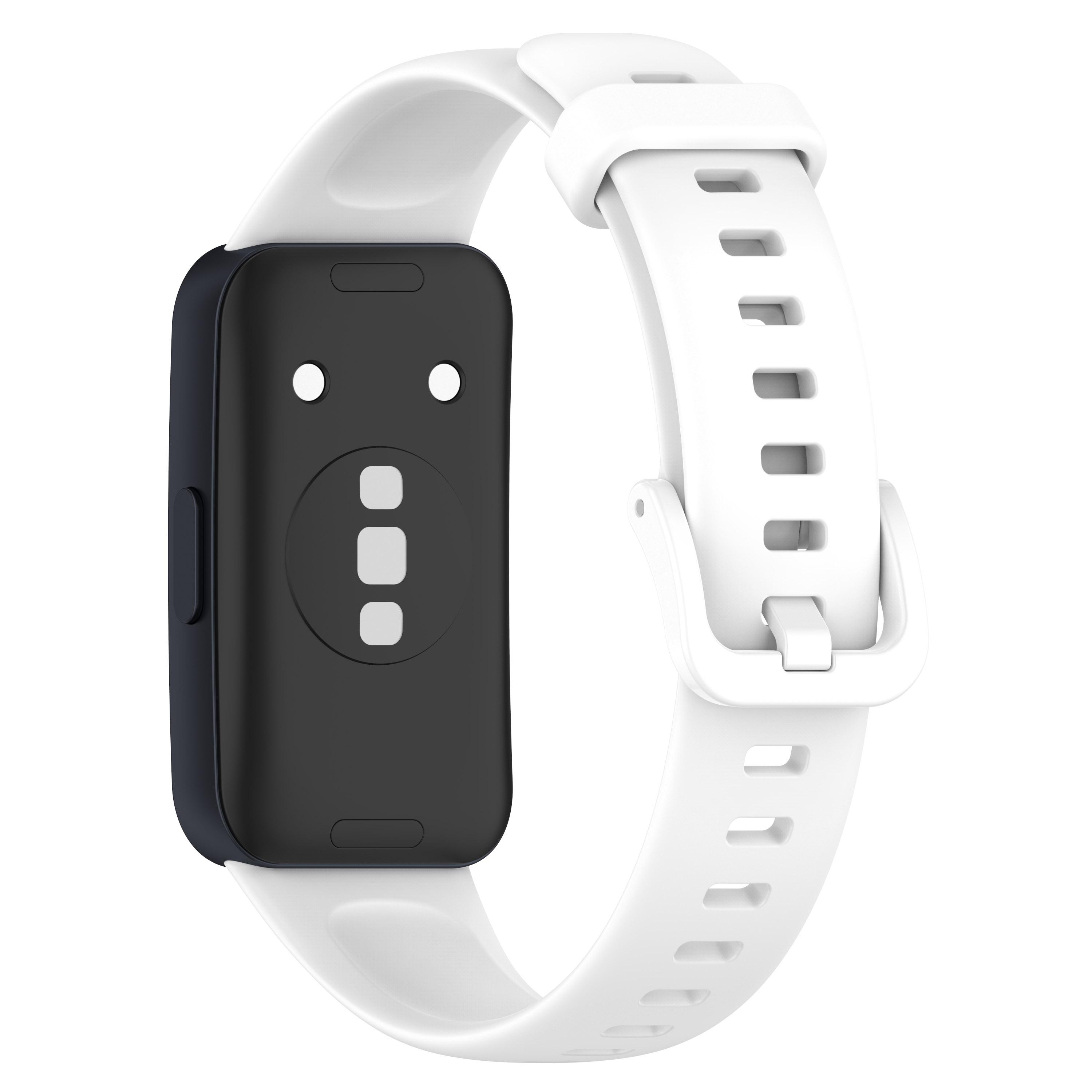 

For Huawei Band 8/Band 8 NFC/Band 9/Band 9 NFC Silicone Strap Waterproof Soft Watch Band White