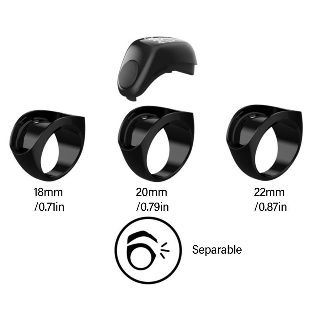 High Precise Rings Counter with Vibrating Alerts and App Synchronization For Fitness Enthusiasts And Spiritual Practice