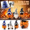 Halloween Pumpkin Gnome Resin Figurine for Creative Holiday Tabletop Decor