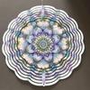 10 Inch Hanging Spinning Wind Chime with Dreamy Mandala Pattern 360 Degree Hook Art Decor for Garden Lawn Courtyard Summer Spring Elegant Gift