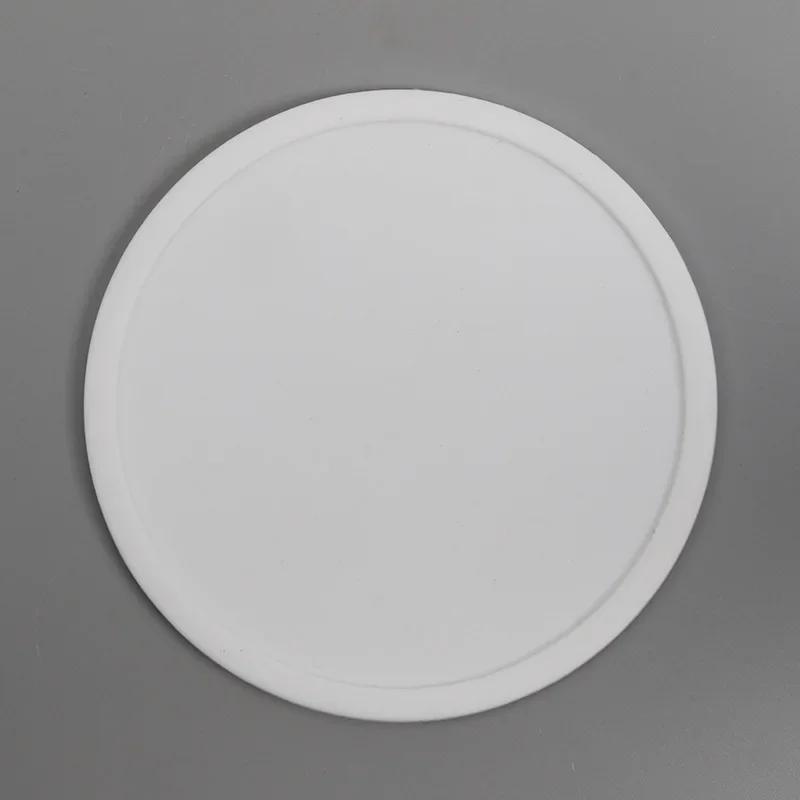 Modern Minimalist Solid Color Silicone Coaster Anti Slip & Anti Scalding Home Use Insulated Coaster with Circular Design