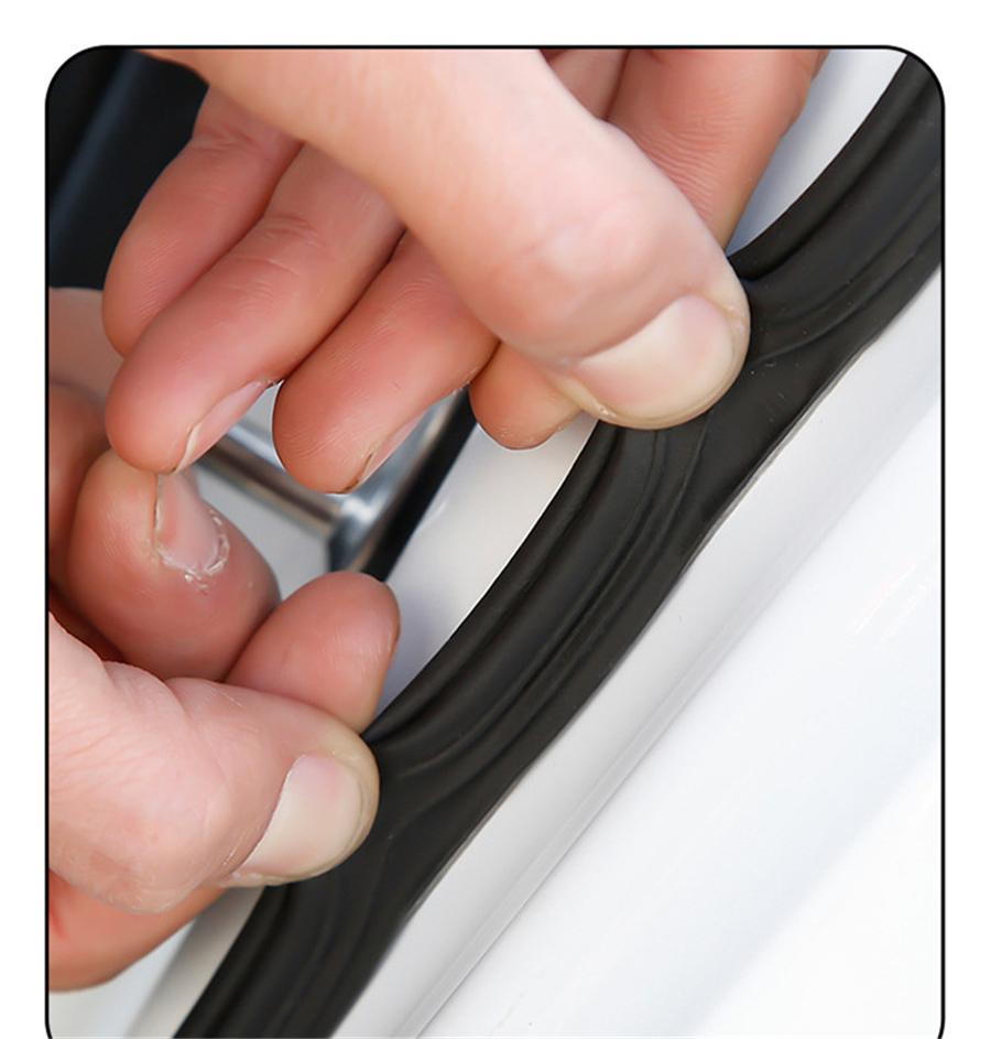 10m Thickened Car Door Pillar Edge Seal Rubber Seal Strip Soundproof