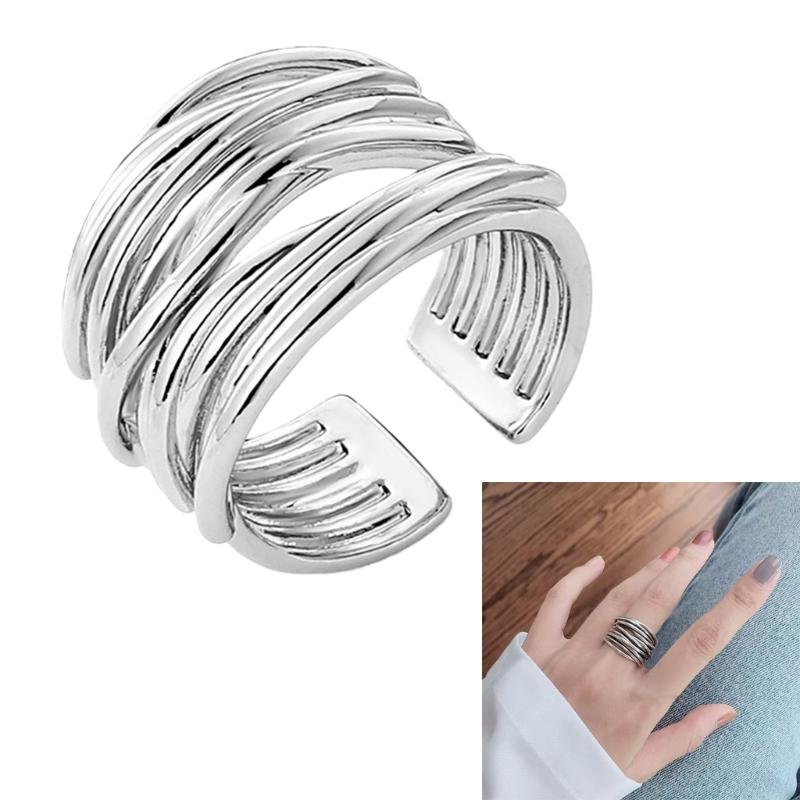 Adjustable Stackable Rings Sturdy Metal Jewelry Portable Comfortable Fit Vintage Designs