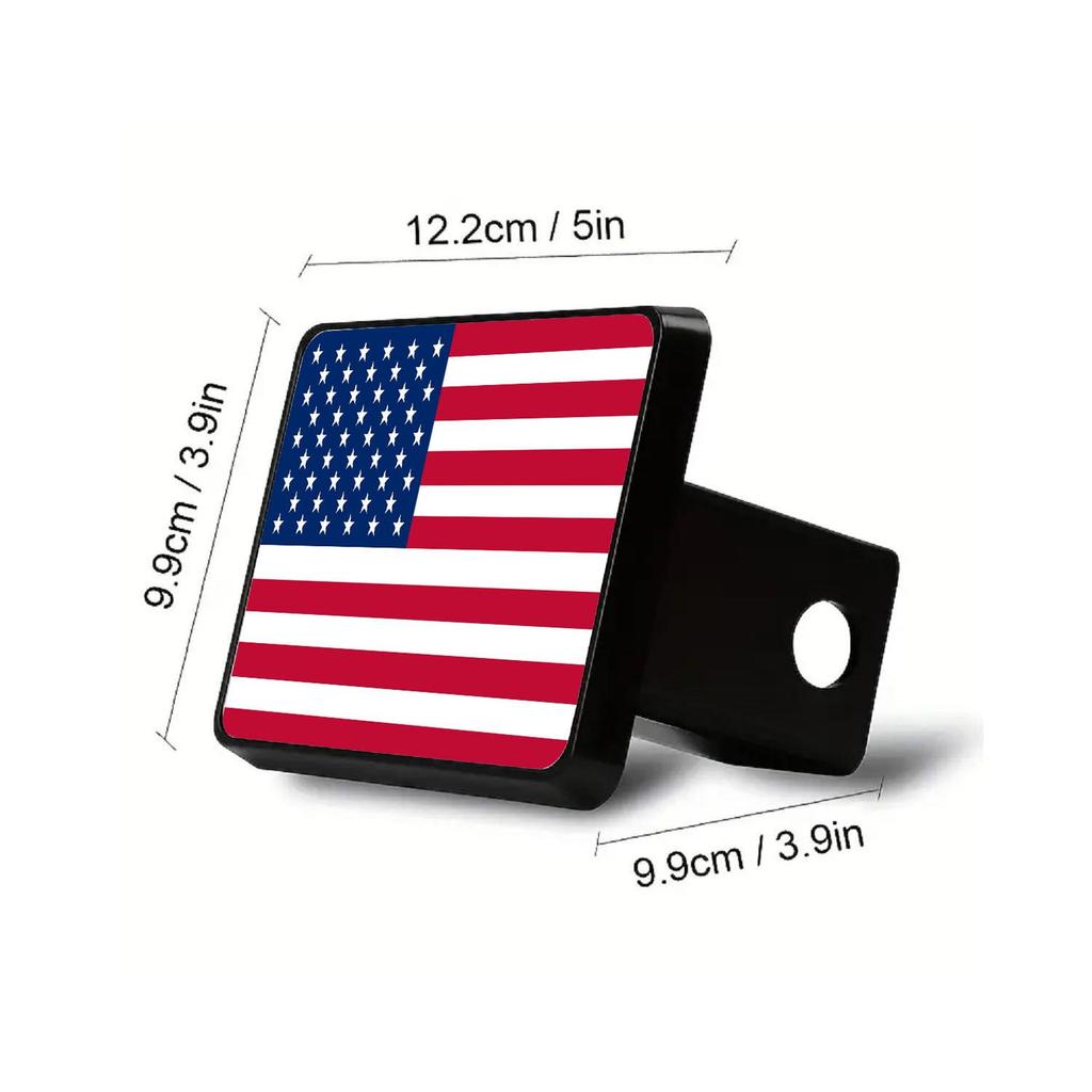 Colorful American Flag Trailer Hitch Cover for Rear Vehicle Decoration and Protection