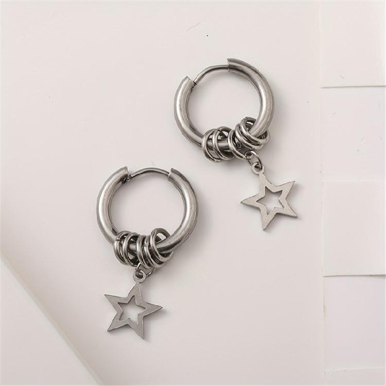 Sweet Cool Dangle Earrings Fashion Punk Hollow Star Pendant Earrings Jewelry