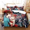 The Money Of Soul And Possibility Control Anime Print 3PCS Bedding Set Duvet Cover + 2 Pillowcases Soft Bed Linen For Anime Fans