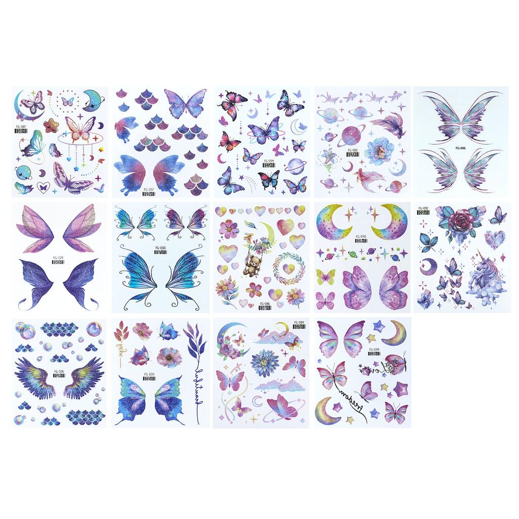 Party Stickers, Trendy Gold and Silver Embossed Valentine's Day Tattoo Stickers, Waterproof and Long-lasting Fake Tattoo Stickers