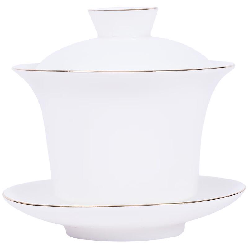 Cha Xun Dehua Mutton Fat Jade Porcelain Gaiwan