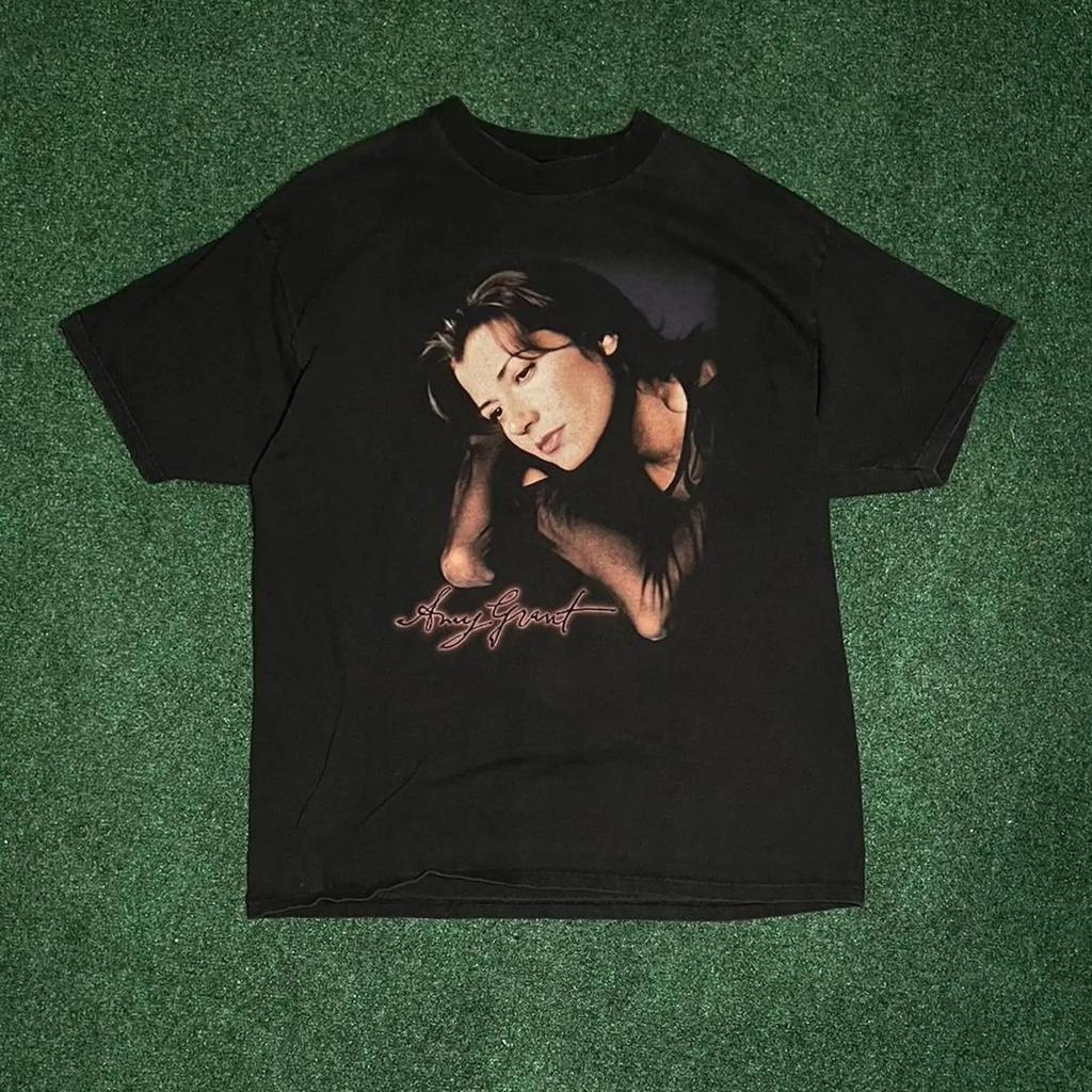 Amy Grant Behind The Eyes Tour T Shirt Black ALL Size Vintage Washed Versatile Soft Stretched Streetwear Unisex Slightly