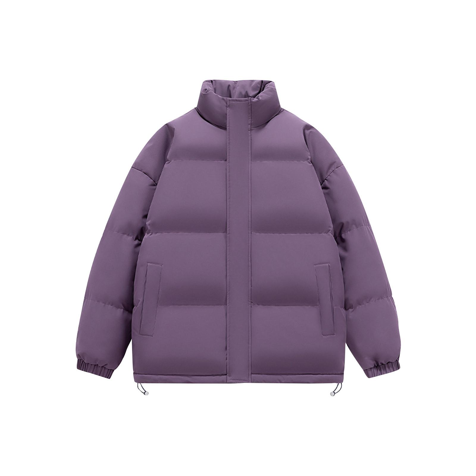 

Зимнее пальто, теплое облегающее толстое пальто, повседневная куртка, верхняя одежда, верхняя блузка M фиолетовый