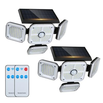 Neoglint 2Pack 231 LEDs Solar Light Outdoor Wall Lamp with Remote Control PIR Motion Sensor