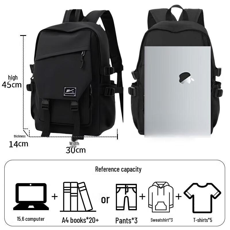 Warrior Men's Large Capacity Water-Resistant Backpack