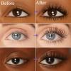 5D Wasserdichte Farbige Mascara - Volumenverleihend, Verlängernd, Wischfest, Lebendige Farben Schwarze Mascara Wasserdichte Mascara Augen-Make-up