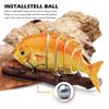 Hanlin 8cm 14.5g Esche da Pesca Multi-Articolate Affondanti Tipo Shad Wobbler Corpo Duro Swimbait Realistico Pesce Sole Bass Attrezzatura