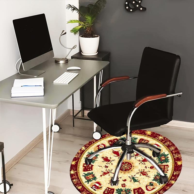 

1pc Carpet Chair Mats Christmas ornaments and decorations. Perfect for Decorating Chairs, Polyester Carpet, for Living Room.YDT651 80cm by 80cm